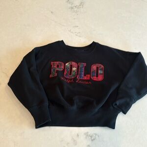 Girls black Ralph lauren polo sweatshirt